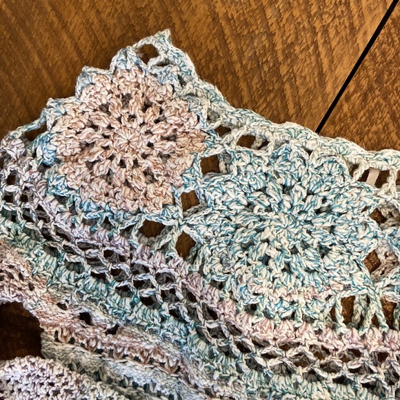 Free People Rainbow crochet sweater size XS - Picture 8 of 10